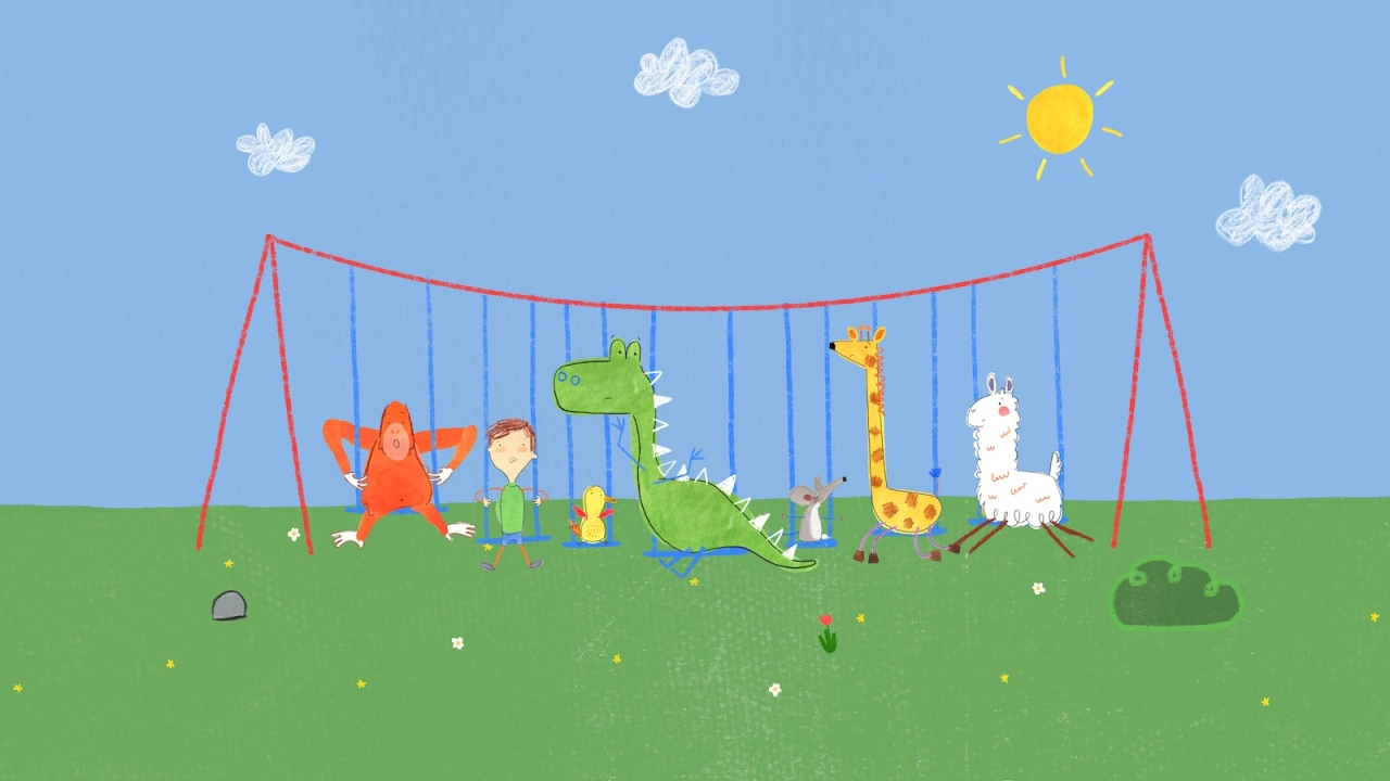 Book Animals On Swing